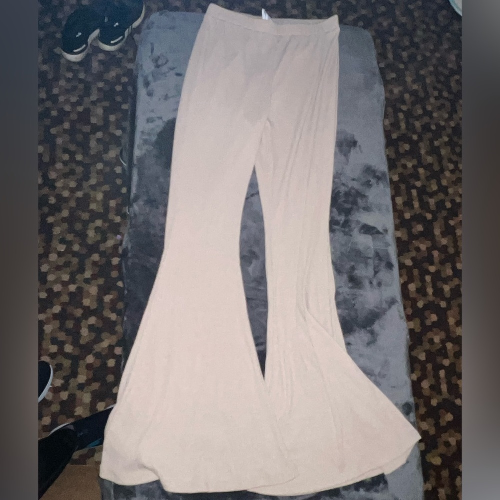 Princess Polly Rita Roberts Flares in Beige Size 8 - Picture 16 of 16